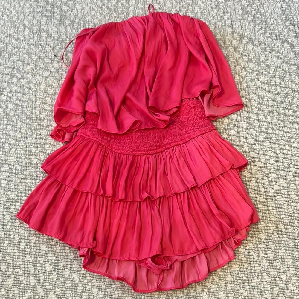 Stylish Red Ruffled Kids Dress